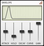 Etch internal modulators 3.1 15 Envelope The Envelope module is triggered via MIDI to generate an AHD envelope for modulating Etch's parameters via the TransMod modulation system.