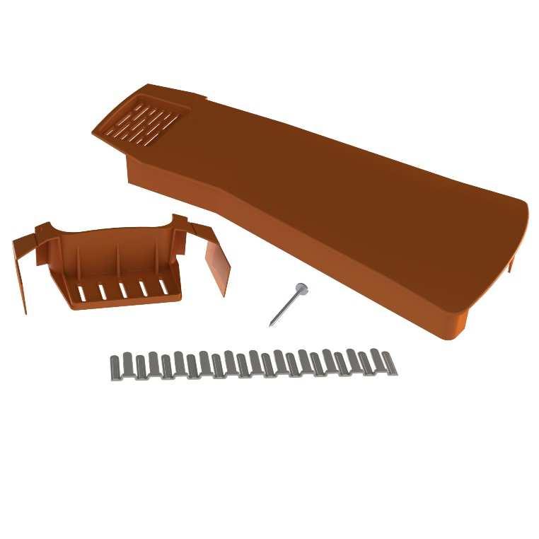 Components: Eaves closure suits both left and right hand sides Ridge closure comb Compatibility: Left hand verge unit (left and right handed versions available) 40 x 2.