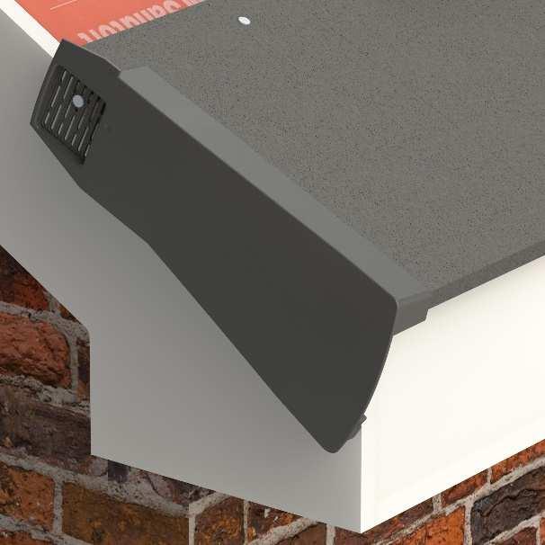 3) Locate the first verge unit over the eaves closure and click into position.
