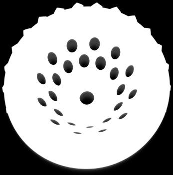 Cup wheels with more segments provide