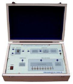 22. P S K MODULATION & DEMODULATION TRAINER [VCT - 21] FEATURES: * On board Programmable Data Generator * On board carrier generator * Schematic Diagram in the front panel SPECIFICATION: * Type of