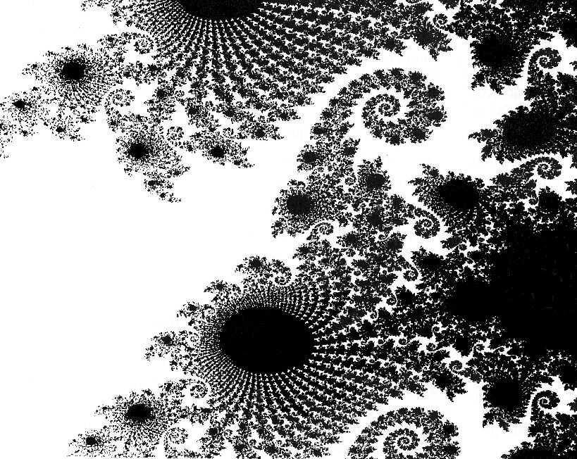 Zoom in on some parts of a fractal and you