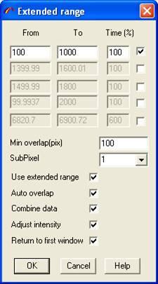 initialize 2. Initialize grating to ensure that it is properly zeroed 3. Choose the Extended Range icon from the top toolbar and set the scan range.