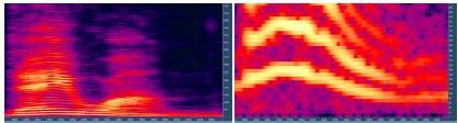 The Formant Vocoder : Example of formant: (a) : The spectrogram of the utterance day one showing the pitch and