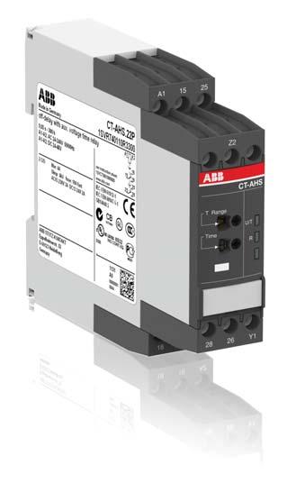 Data sheet Electronic timer CT-AHS.22 OFF-delayed with 2 c/o (SPDT) contacts The CT-AHS.22 is an electronic timer from the CT-S range with true OFF-delay and 10 time ranges.