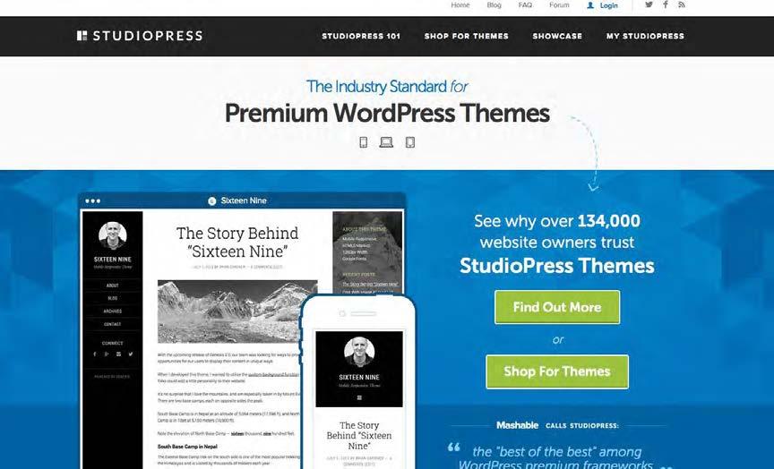 Wordpress (using StudioPress