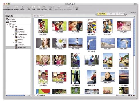 Just install PictureProject into a personal computer and you ll be able to print, adjust color and brightness, email photos and upload them to an online community.