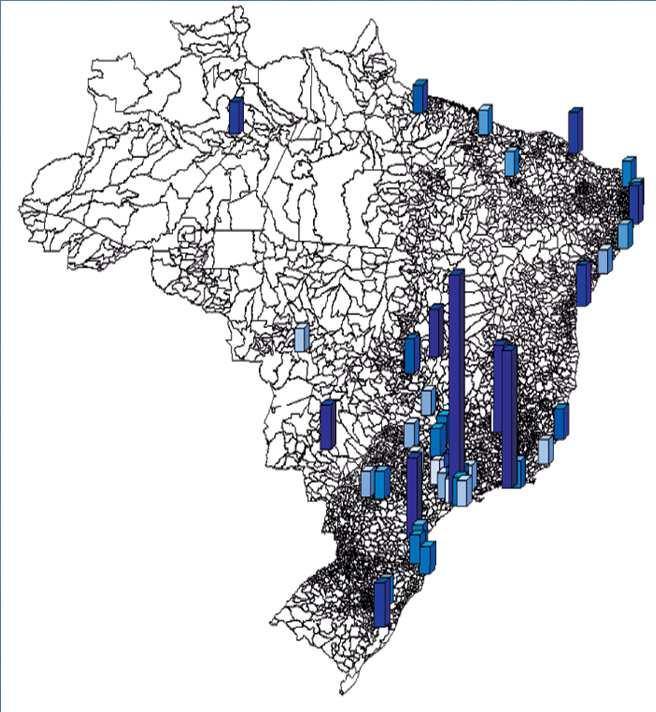 Creative economy in Brazil Creative activies concentrated in big