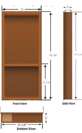 BUILDING YOUR BOOKCASE Size Considerations Dimensions given with these instructions are based on the size of the universal Flush-Mount Murphy Door (for a standard 36 W c 80 H finished opening) to