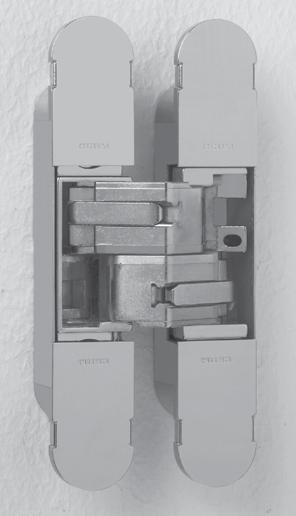 -1 mm +1 mm -2,5 mm +2,5 mm -1,5 mm +2,5 mm eam oncealed Hinges by ellevue - Smart rchitectural Products 3D oncealed Hinge 113 Functional Data Fully djustable: Max 6kg 113 Quick Release 113 up to 6kg