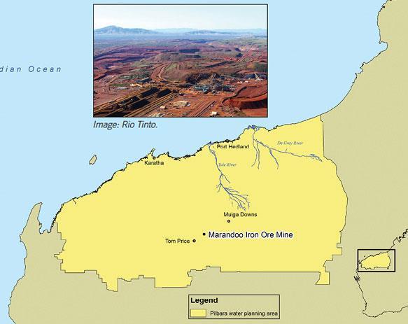 MARANDOO IRON ORE MINE, PILBARA MAP: Location map Marandoo mine in Western Australia Source URL: http://www.nwc.