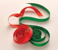 unfurl, and gently separate the multi-colored spirals Red burlap ribbon with Two rolls (one gold, one silver) soft
