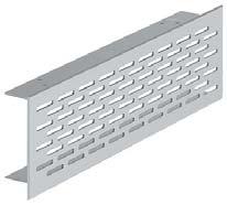 Ventilation grill With smooth flanges Visible edges bevelled Finish Profiled material, aluminium silver