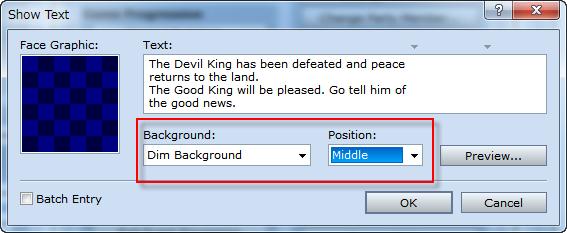 The next thing we need to prepare is the message announcing the defeat of the Devil King. This is the easiest way to get the message across to the player.