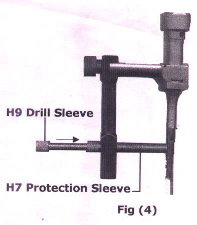 For AP locking, fix the AP jig (H5) with Bolt on H3, as shown in (fig 3) PROXIMAL LOCKING IN AP DIRECTION 1. Pass the protection sleeve (H7) through AP jig. 2.