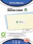 T-Shirt Transfers 5 For colored fabrics, photo quality Labels 00487 Address Labels - 100% Recycled 12 360 ct.