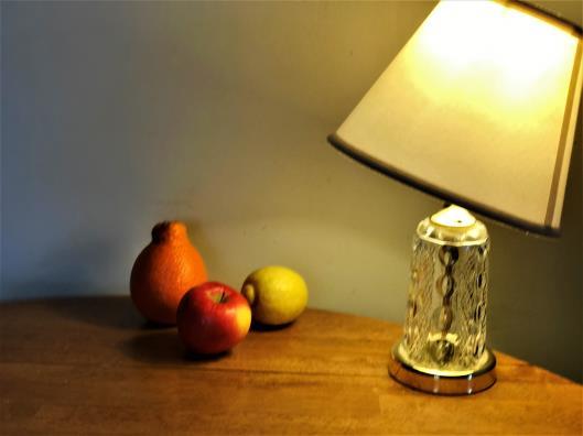 with a lamp. So, I set up a display of fruit and a lamp as you can see in Fig. 4C.
