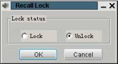 Recall Lock Prohibit/ Permit to transfer the program via the panel key, if set rohibit,you can not see the program on the Panel,and even can not transfer the