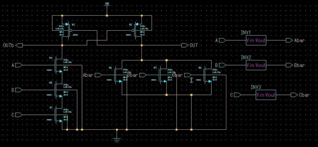 Output OUT1 follows the power clock.when power clock reaches VDD, outputs OUT and OUT1 hold logic value zero and VDD respectively. This output values can be used for the next stage as an inputs.