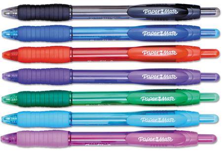 quality and smooth writing. Ideal for home, school or office use. Retractable ballpoint pen provides 1.