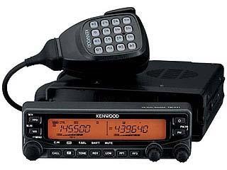 Base or Mobile Radios (Dual Band) Kenwood TM VMV71A Simultaneous two Meter and 70 cm receive dual band frequency displays. Fifty watt output. Includes Microphone and power leads.