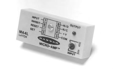 MCRO-AMP ystem MA4 atch ogic Module MCRO-AMP model MA4 offers two latching logic modes. t can be latched and unlatched with low-going signals to its T and RT inputs.