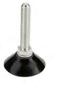 Leveller screw with M10 thread M 10 For aligning shelf units, room dividers and partitions With adjustment nut and