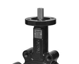 F6 HU utterfly Valves 2 12 uctile Iron Lug ody Resilient Seat, 304 Stainless isc 50 psi bubble tight shut-off Long stem design allows for 2 insulation Valve face-to-face dimensions comply with PI 609