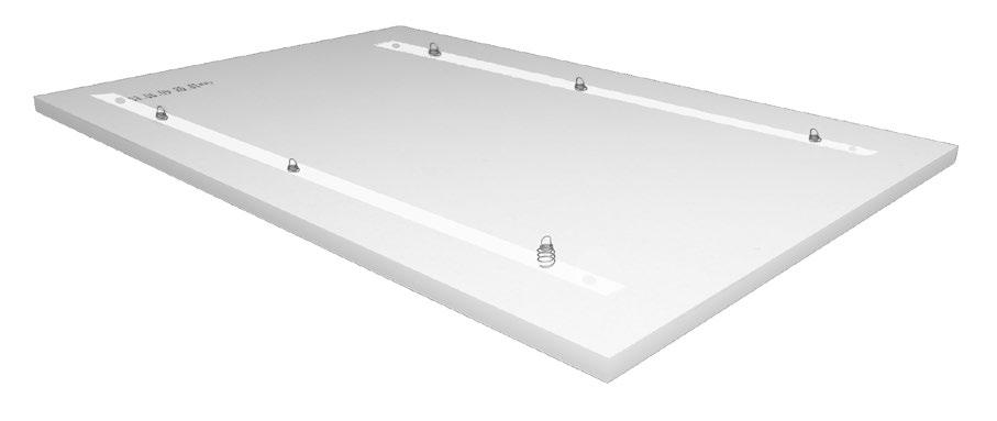 Rockfon Eclipse Rectangle 2360: Rockfon Eclipse Rectangular 2360 is provided with two aluminum profiles on the back of the panel.