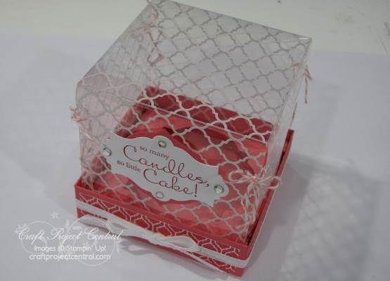 Use Stampin Dimensionals to adhere the label onto the front of the box top.