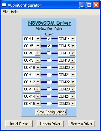 Run the N8VBvCom Configurator. You can get there from the start menu: Start All Programs N8VBvCOM Driver N8VBvCom Configurator.