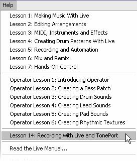 driver type, Ableton Live will only be able to access Record Send 1-2 from TonePort UX1/UX2, since Record Send 3-4 is only available when using