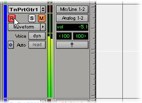 Or if the track you want to record into is Mono, click on the track s Input button and choose Mic/Line 1 (Mono) to capture the Line 6 Device LEFT signal, or choose Mic/Line 2 (Mono) to capture the
