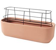 OVERVIEW: COLLECTION STILLS PE660920 plant pot with trellis 16 Red clay and powder