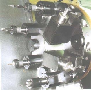 CAD/CAM Principles and Applications 12 CNC Machine Tools and Control systems 12-16/12-39 Fig. 12.20 A tool turret with driven tooling to be used in CNC turn mill centre.