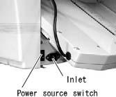 Auxi l i ar y f eed t abl e Insert the power cord into an outlet.