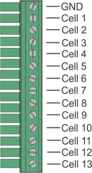 Figure 4: Number of cell selection description. BMS unit address is selected via Address DIP Switch pins at the back of the unit.