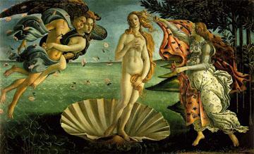 of Flora, the Roman goddess of Spring Birth of Venus, which illustrates the Goddess born of the