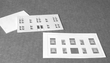 Window Glass There are printed window shades included with your kit. These are designed to be laminated with acetate window glazing prior to installing in your model.