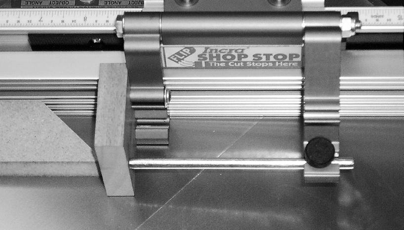Flip Arms and Stop Rods The dual flip arms and stop rods provided permit a variety of stop configurations.