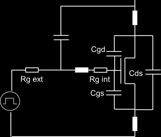 Rg int Example 190mΩ Cparasitic = 5pF Vgs [V] Turn Off dv/dt [V/ns] In case of layout constraints Possible Ringing Circuit L parasitic Layout C parasitic Layout Package Oscillation circuit triggered