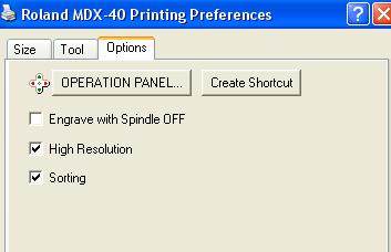 Under the General Ta select Printing Pre erence. Select the Options Tag. Click on the Create Shortcut icon. The control panel icon will now appear on the Desktop.