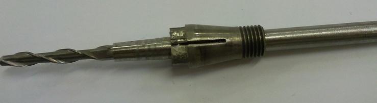 Unlike the standard tools long reach cutters are held directly in the machine head by the collet (Figure 36).