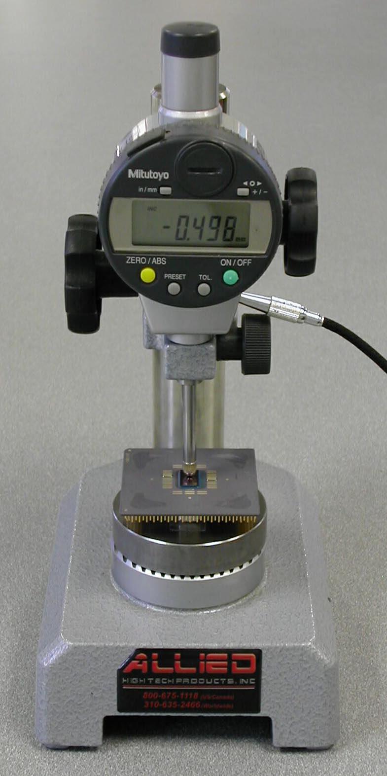 Note: Polishing rates will vary depending on the surface area, load, abrasive size and abrasive condition (new vs. used). This documented procedure is based on polishing a die measuring 144mm².