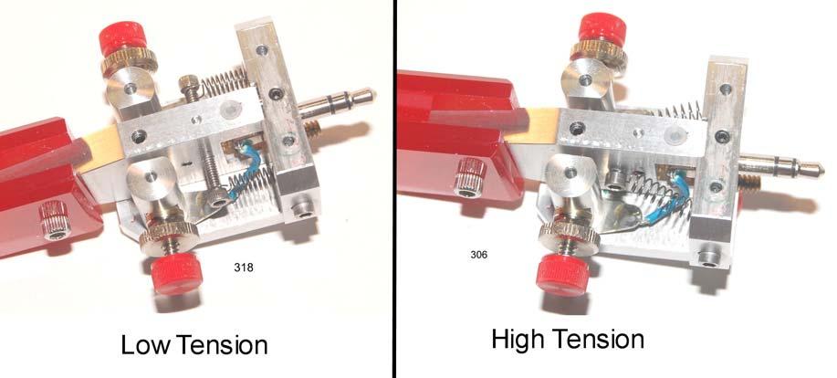 Repeat as necessary to restore normal operation. Paddle tension. The paddle tension is fixed by the choice of the springs that are attached to the paddle lever.