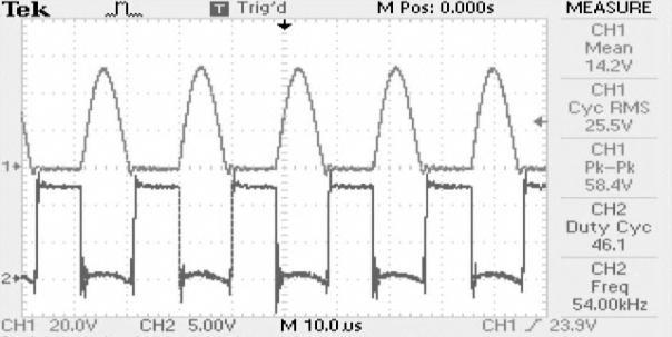 5.3 Line transients The output voltages for ±15% supply voltage variation are shown in Fig. 4.25.