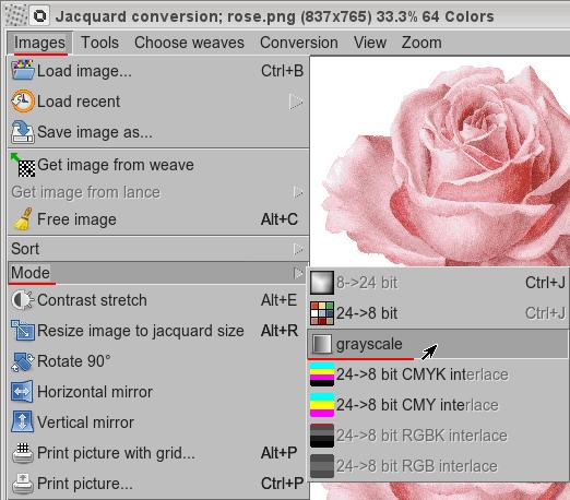 User Guide indexed-mode (8-bits per pixel) and true color (RGB) images to grayscale, either in ArahPaint or in Jacquard conversion (Images > Mode