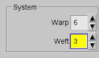 window, and calculates the number of wefts based on the density of the initial fabric Keep weave sizee program resizes images to match both Warp and Weft number in the Jacquard conversion window.