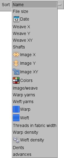 yarns used in warp, number of diferent yarns used in weft, size of warp pattern repeat (number of threats), size of weft pattern repeat (number of threats), number of threads in fabric width, warp