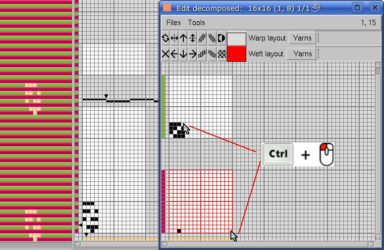 weave editor. But there is a function on a middle mouse button (or Ctrl+left click), which helps you copy (extend) the weave across the whole sub-section.